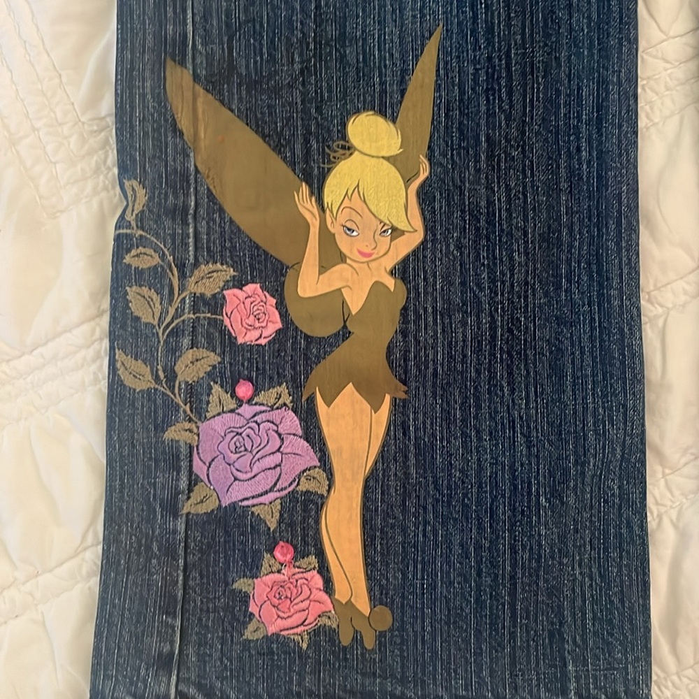 Y2K Disney Store Tinkerbell boot cut jeans - Picture 2 of 6